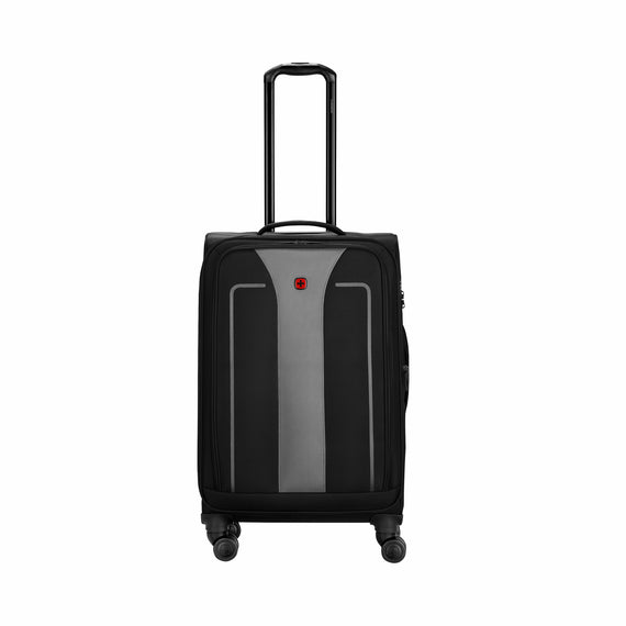 Fantic Pro Medium Softside Luggage Polyester, Black