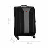Fantic Pro Large Softside Luggage Polyester, Black