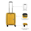 Ultra-Lite Mobile Office Carry-On Hardside Luggage Polypropylene Yellow
