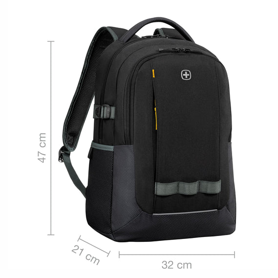 Next 23, Ryde, 16" Laptop Backpack with Tablet Pocket, Gravity Black