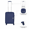 Ultra-Lite Carry-On Hardside Luggage Polypropylene Blue