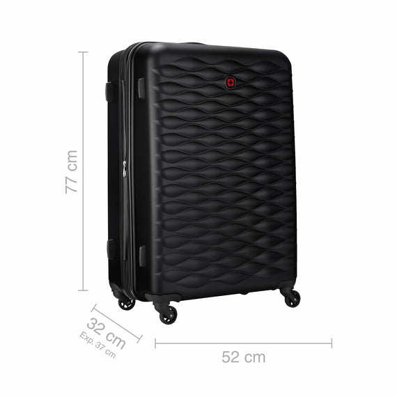 In-Flight  Large Hardside Luggage ABS/PC, Black
