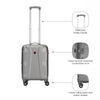 Cote D' Azure Carry-On Hardside Luggage ABS/ PC Silver