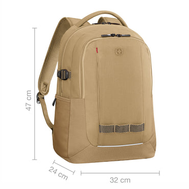 Next 24, Ryde, 16" Laptop Backpack with Tablet Pocket, Beige