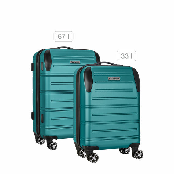 2 pc set Static Pro Cabin, Medium Hardside Luggage ABS Blue