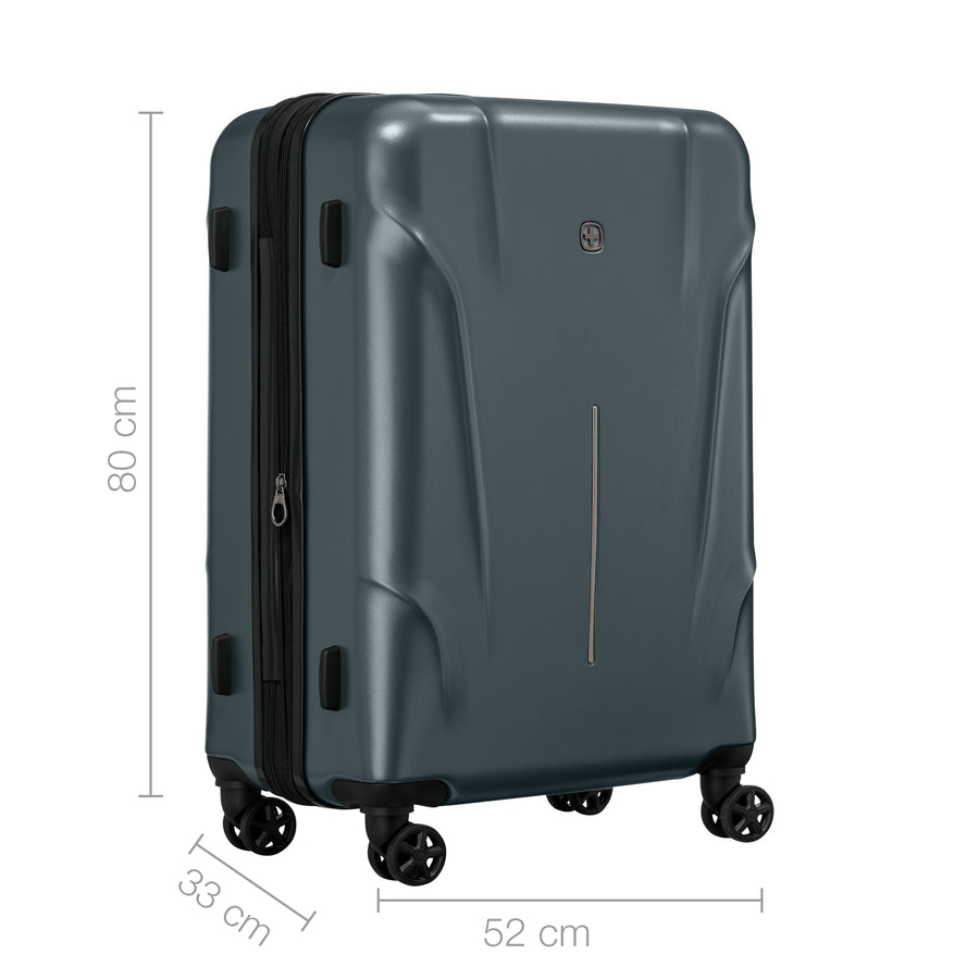 Ryon, Large Hardside Check-In Suitcase, 116 Litres, Shark, 653736 ...