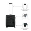 Trayn Plus Carry-On Hardside Luggage Polycarbonate Black