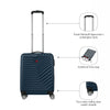 Trayn Plus Carry-On Hardside Luggage Polycarbonate Navy