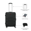 Amplar Plus Medium Hardside Luggage Polycarbonate Black