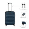 Amplar Plus Medium Hardside Luggage Polycarbonate Navy