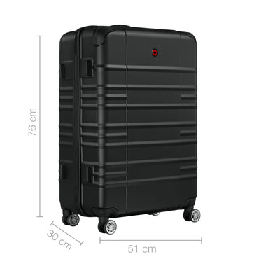 Amplar Plus Large Hardside Luggage Polycarbonate Black