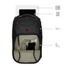 New Icons, Cosmic, 17" Laptop Backpack with Tablet Pocket, Black