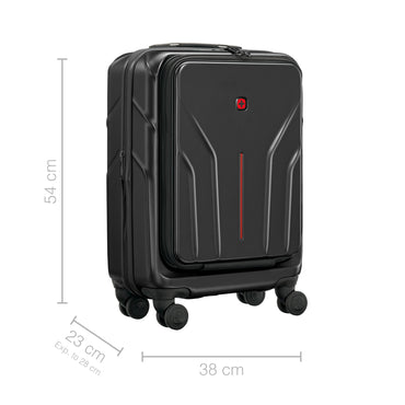 Amplix Carry-On Hardside Luggage Polycarbonate Black