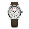 Terragraph 43 mm, White Dial, Brown Leather Strap, Men's Watch