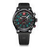 Terragraph Chrono 43 mm, Black Dial, Silicone Strap, Men's Watch