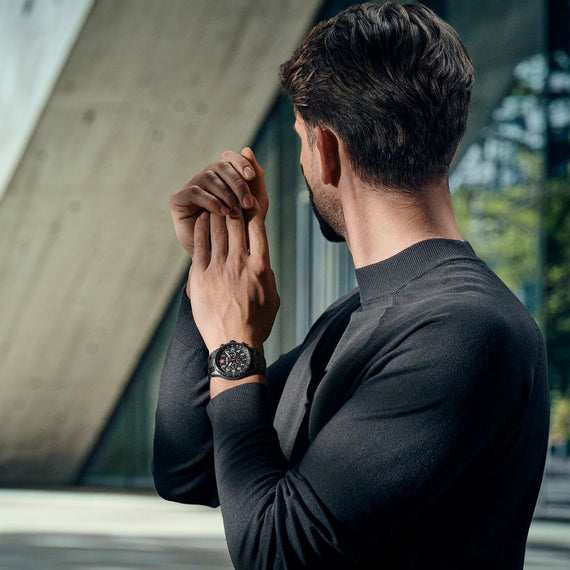 Terragraph Chrono 43 mm, Black Dial, SS Bracelet, Men's Watch