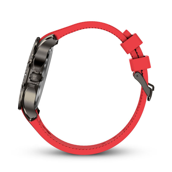 Seaforce  43 mm, Black Dial, Red Silicone Strap, Men's Watch