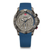 Seaforce Chrono  43 mm, Grey Dial, Blue Silicone Strap, Men's Watch