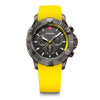 Seaforce Chrono  43 mm, Black Dial, Yellow Silicone Strap, Men's Watch