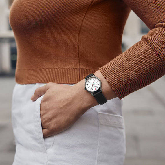 City Sport  34 mm, White Dial, Silicone Strap, Women's Watch