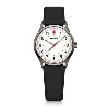 City Sport  34 mm, White Dial, Silicone Strap, Women's Watch