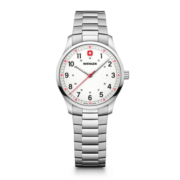 City Sport  34 mm, White Dial, SS Bracelet, Women's Watch