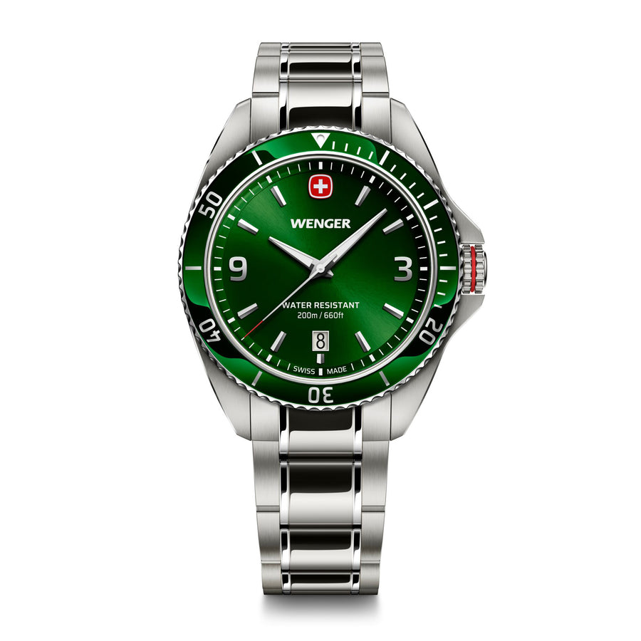 Executive 40 mm,  Green Dial, SS Bracelet, Men's Watch