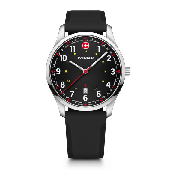 City Sport  42 mm, Black Dial, Silicone Strap, Men's Watch