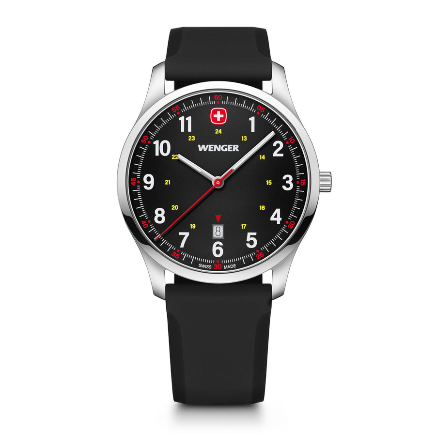 City Sport  42 mm, Black Dial, Silicone Strap, Men's Watch