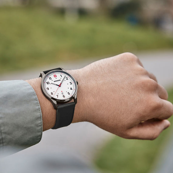 City Sport  42 mm, White Dial, Silicone Strap, Men's Watch