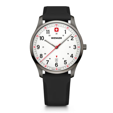City Sport  42 mm, White Dial, Silicone Strap, Men's Watch
