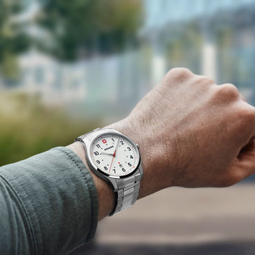 City Sport  42 mm, White Dial, SS Bracelet, Men's Watch