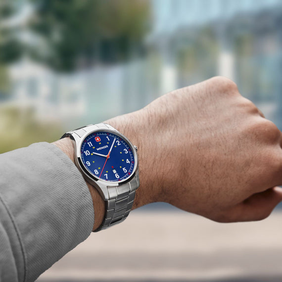 City Sport  42 mm, Blue Dial, SS Bracelet, Men's Watch