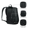 UrbanOne, Roll-Top Backpack, Black