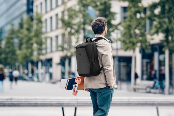 UrbanOne, Roll-Top Backpack, Black