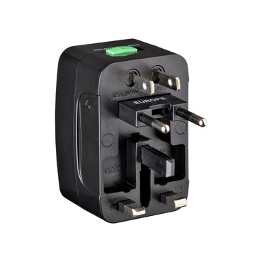 Travel Acc Refresh, Universal Travel Adapter (No UK), Black