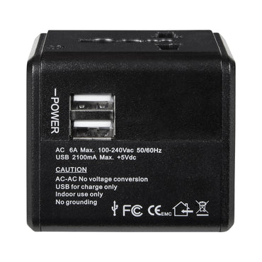 Travel Acc Refresh, Universal Travel Adapter with USB Charger