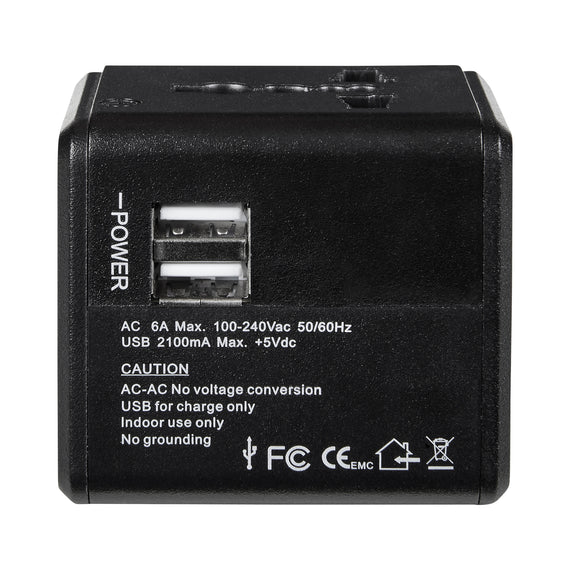 Travel Acc Refresh, Universal Travel Adapter with USB Charger