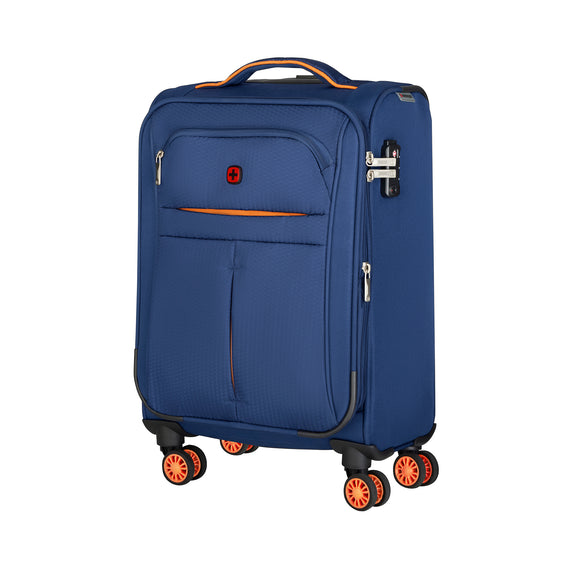 Fiero Pro Carry-on Softside Luggage Polyester Blue/Orange