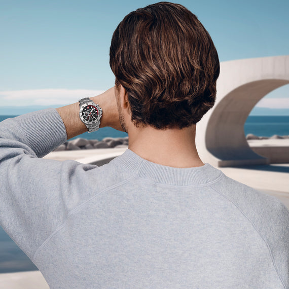 Seaforce Chrono 43 mm, Black Dial, SS Bracelet, Men's Watch