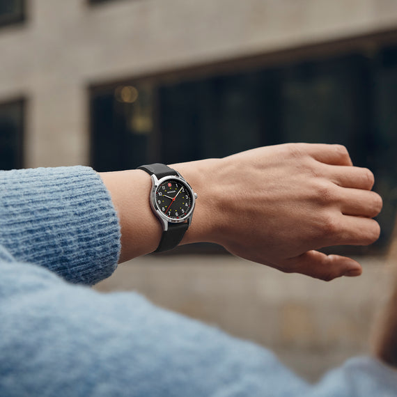 City Sport  34 mm, Black Dial, Silicone Strap, Women's Watch