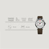 Terragraph 43 mm, White Dial, Brown Leather Strap, Men's Watch