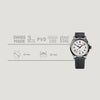 Terragraph 43 mm, White Dial, Black Leather Strap, Men's Watch