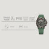 Seaforce Chrono  43 mm,  Grey Dial, Green Silicone Strap, Men's Watch