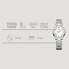 City Sport  34 mm, White Dial, SS Bracelet, Women's Watch